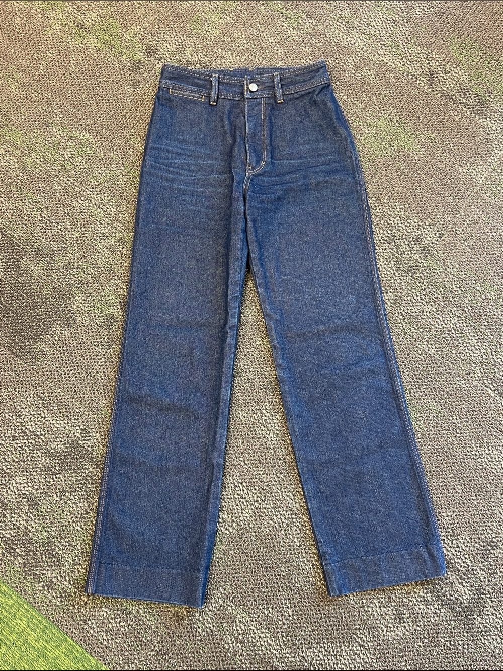 SIMON MILLER straight leg blue wash denim pants jeans size 26 luxury